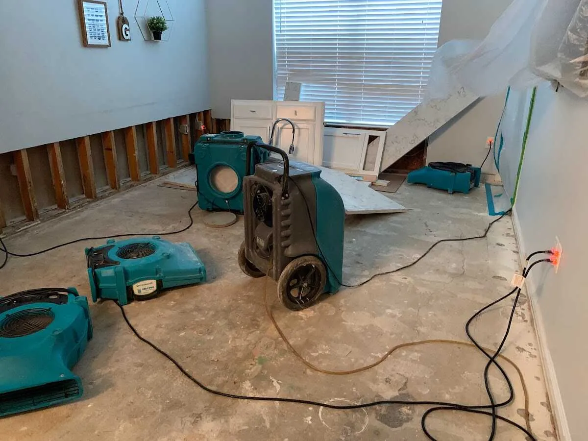 Dehumidifier in flood-cut room for Water Extraction & Removal in Knik-Fairview